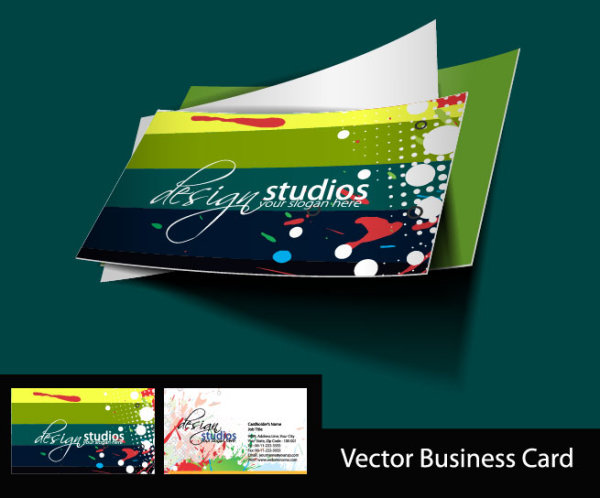 Fashion business card template 01 - vector material
