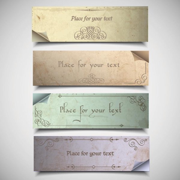 Beautifully banner template 04 - vector material