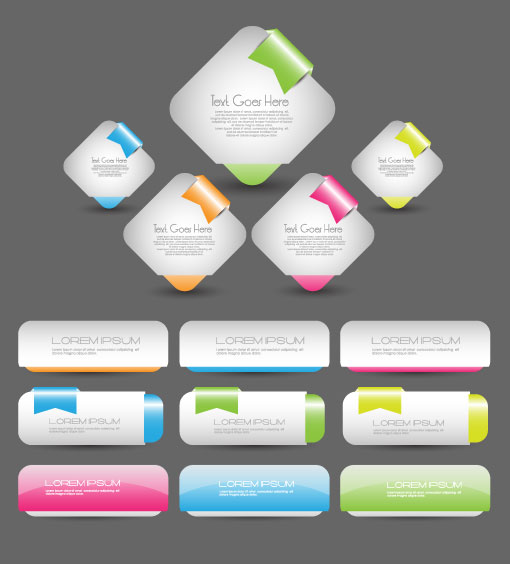 Web Design corners 04 - vector material