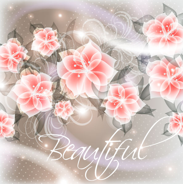 Elegant wedding invitation card 03 - vector material