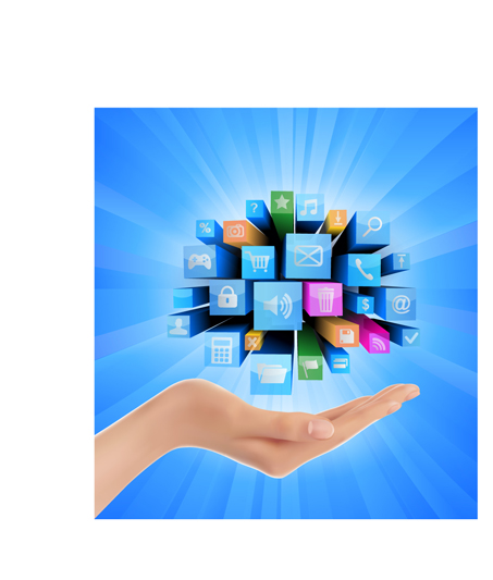 Cool Technology Creative Living vector material -2