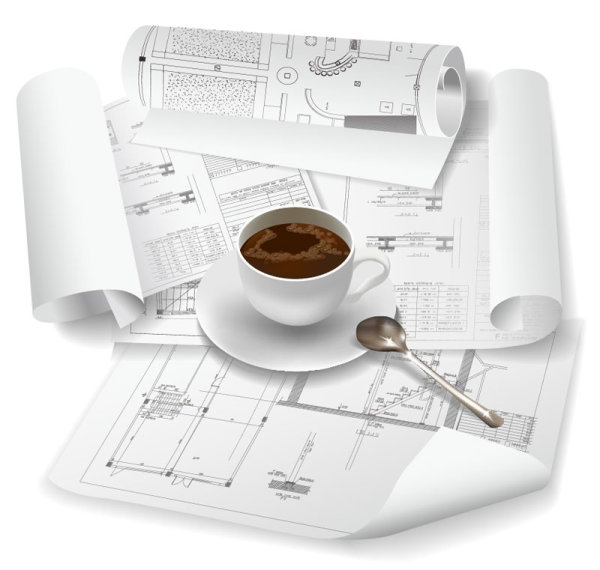 Housing construction drawings 02 - vector material