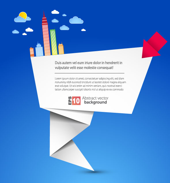 Trend origami background 03 - vector material