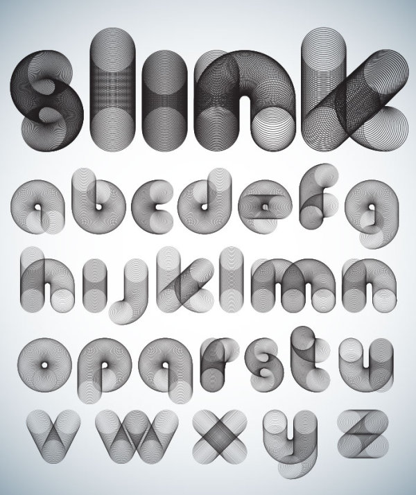 Creative alphabet design 02 - vector material