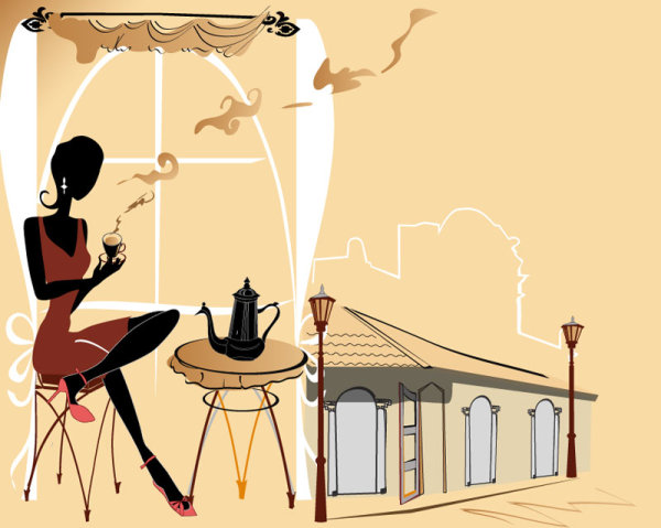 Roadside cafe 03 - vector material