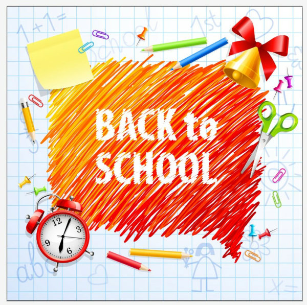 Cartoon Learning stationery - vector material