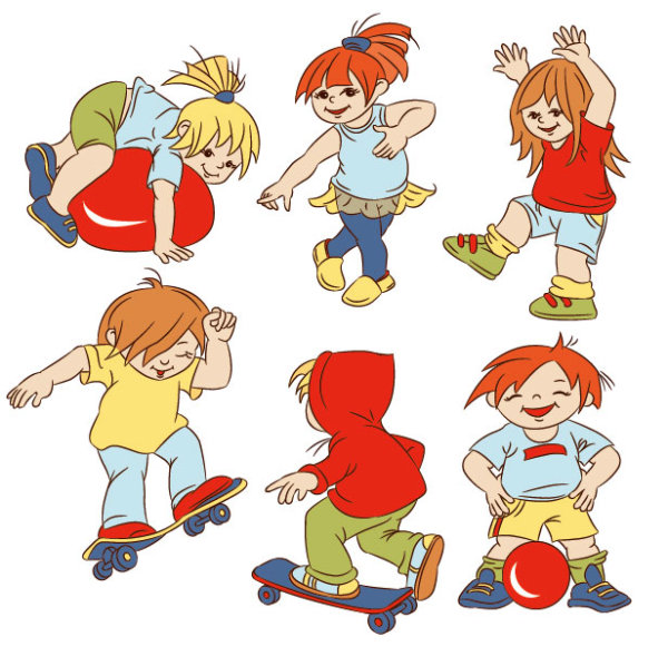 Cartoon Children 03 - vector material