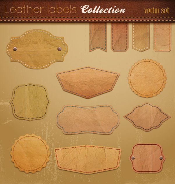 Classics label stickers 04 - vector material
