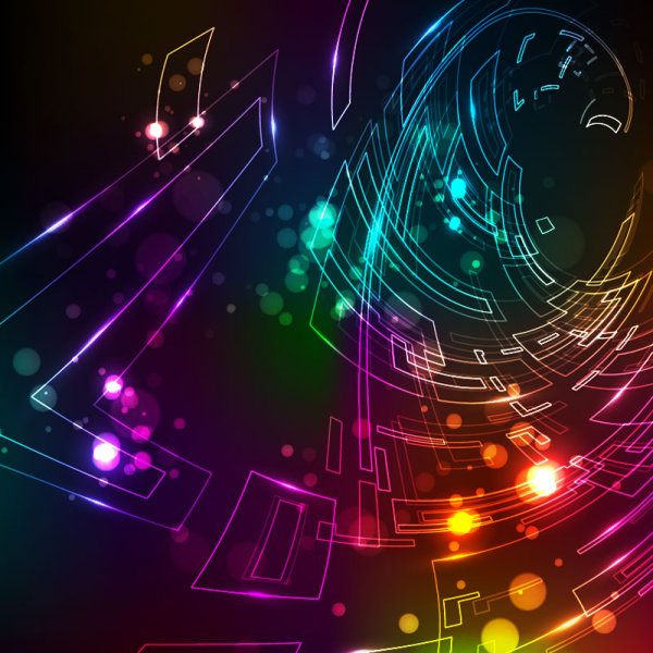 The trend of light background 01 - vector material