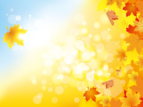 Beautiful autumn background 05 - vector material