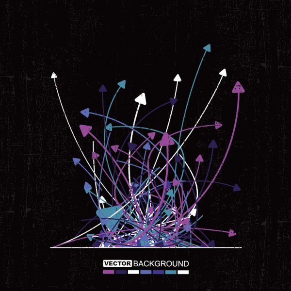 The trend of colored arrows 25 - vector material