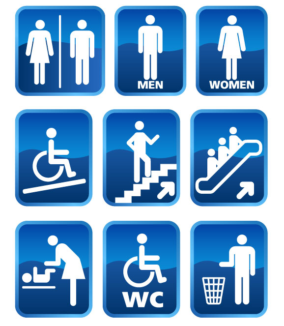 Public places icon 01 - vector material