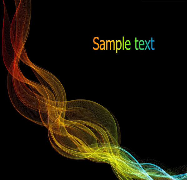 Colorful background of dynamic flow line 04 - vector material