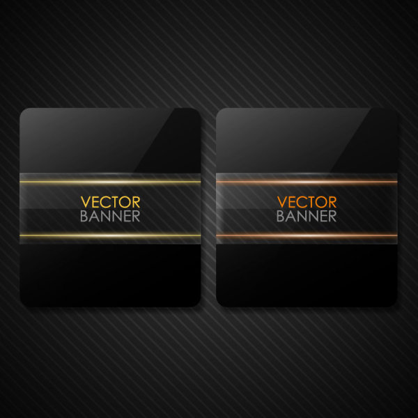 Black Cool banner 02 - vector material