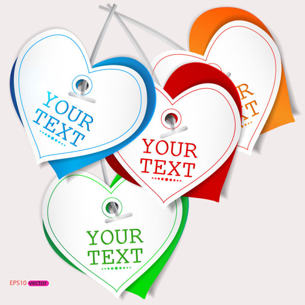 Beautifully label 01 - vector material