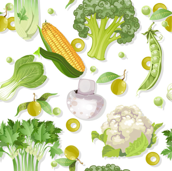 Vegetable background 02 - vector material