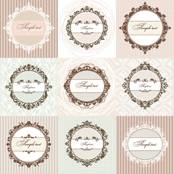 Classic retro label 01 - vector material