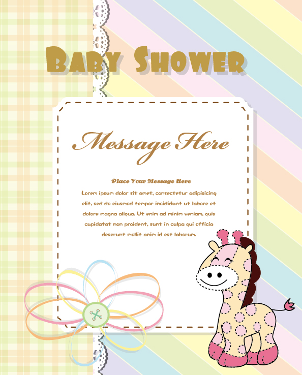 Cartoon animal card 01 - vector material