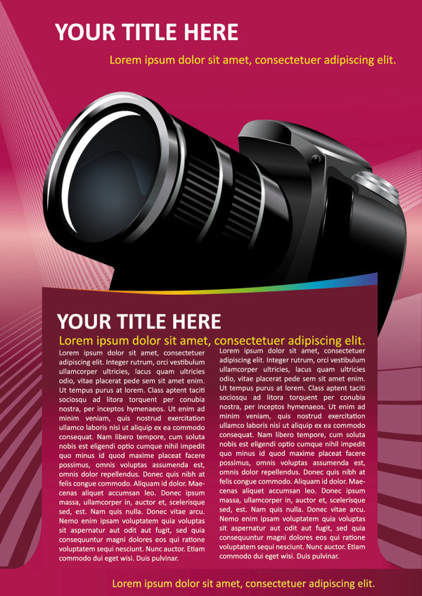 Fashion camera background 03 - vector material