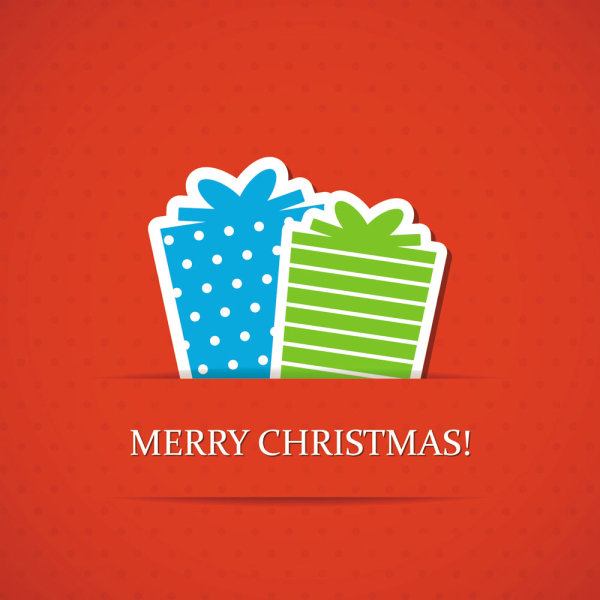 Beautiful Christmas card 01 - vector material