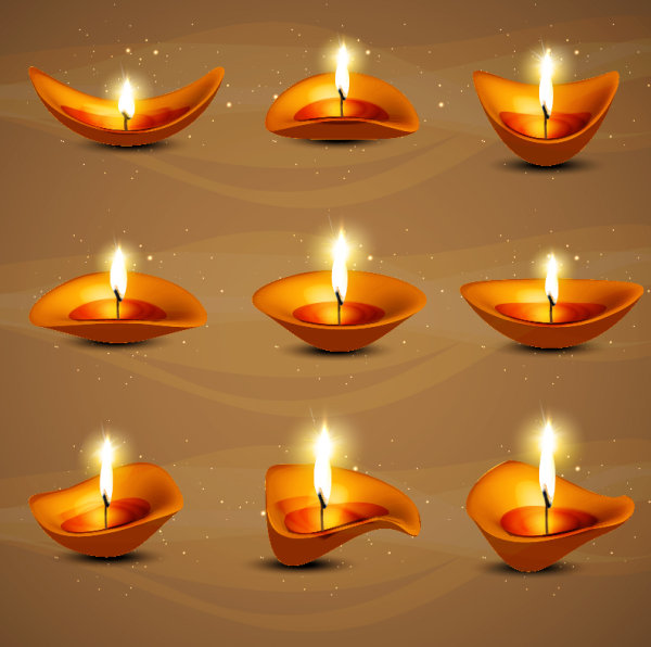 Beautifully Candlestick - vector material