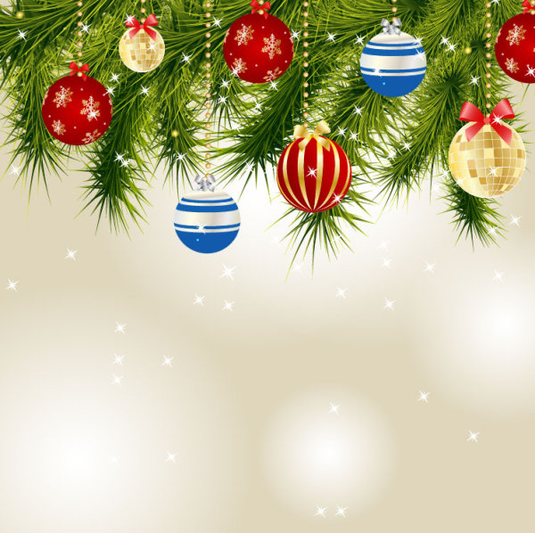 Beautiful Christmas elements 01 - vector material