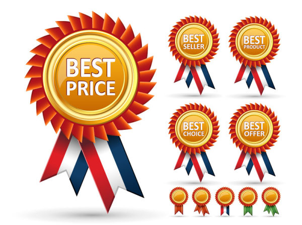 Exquisite medal template 01 - vector material