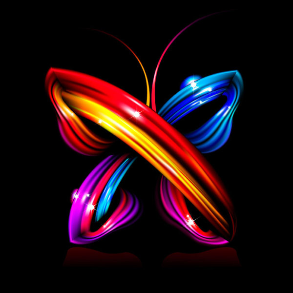 Brilliant dynamic abstract butterflies - vector material