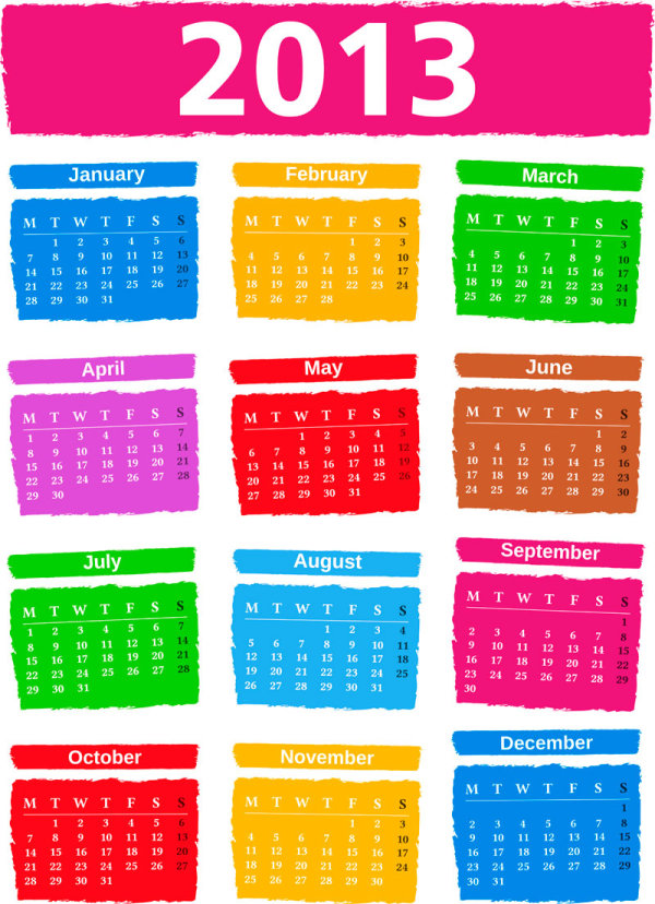 2013 Creative Calendar Meeting 15 - vector material