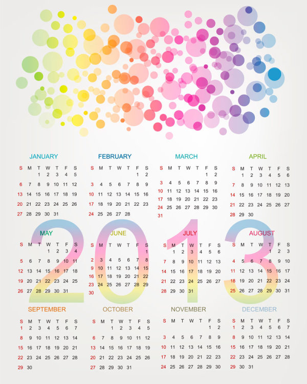 2013 Creative Calendar Meeting 18 - vector material