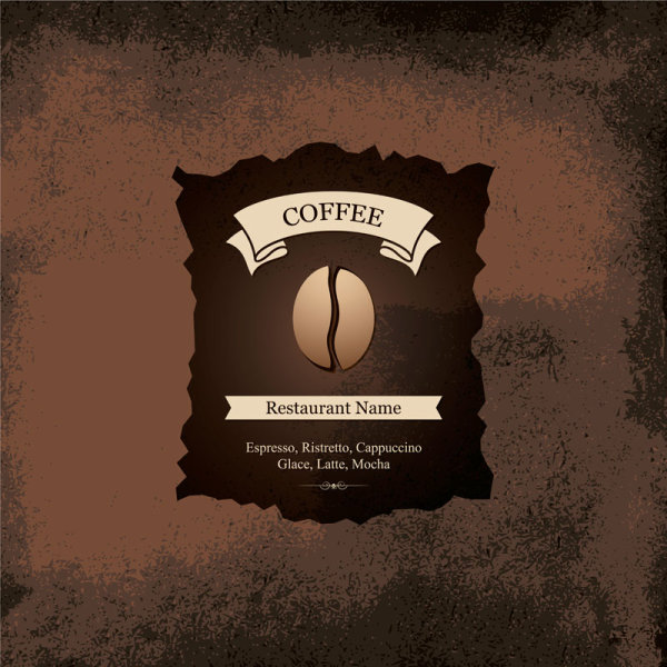 Coffee template 01 - vector material
