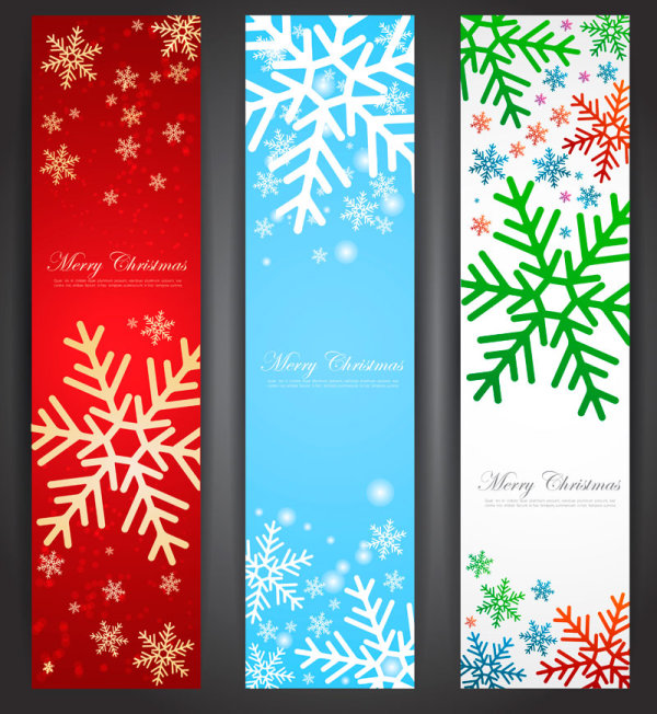 Beautiful Christmas vertical banner - vector material