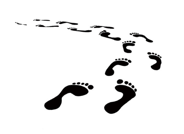Footprints string - vector material