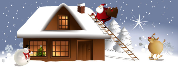 Beautiful winter background 03 - vector material