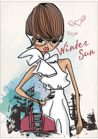 Fashion Shopping Girl 02 - vector material