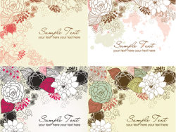 {淡雅花纹}矢量素材