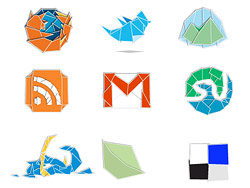 Web 2.0 services, origami style icon Download Logo