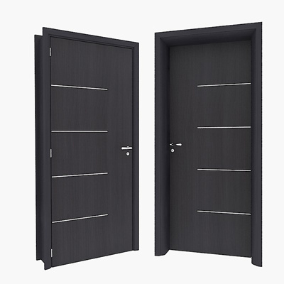Modern dark solid wood door