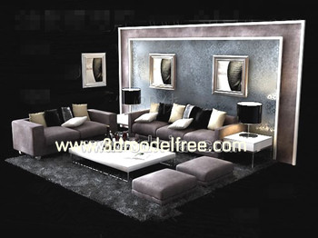 European Style purple sofa combination