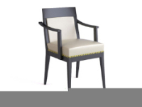 Dark wood armchair 3D model