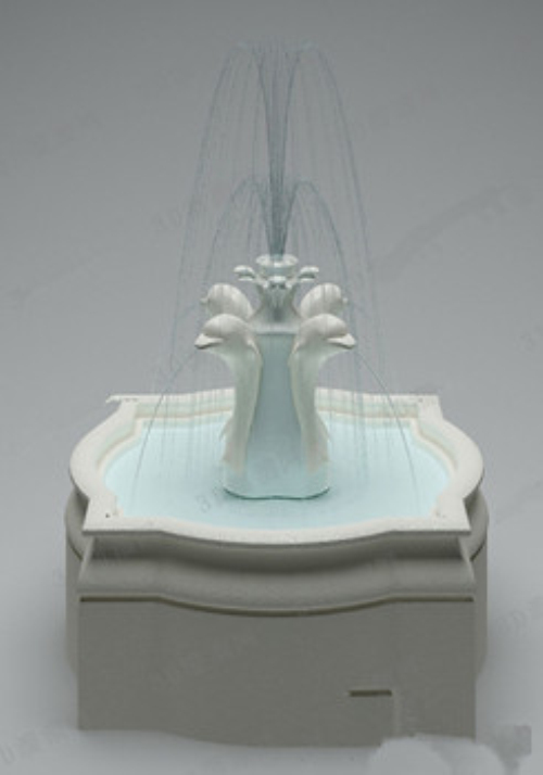 High-grade fountain 3d model design