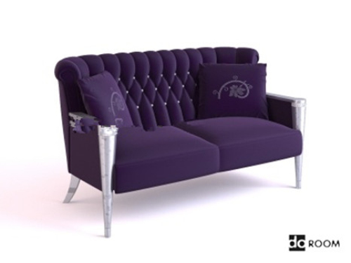 Purple sofa 3d models