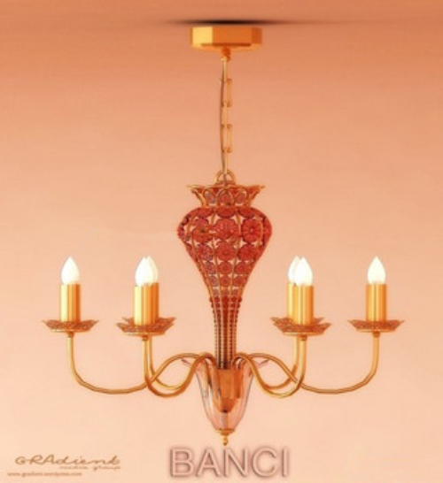 Warm chandelier 3d model