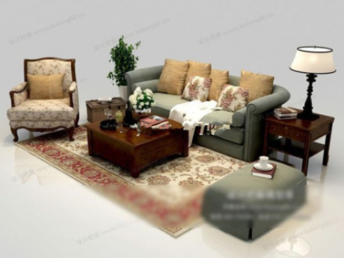 European style sofa 3d models