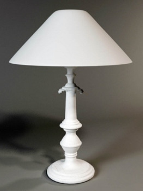 White table lamp 3d model