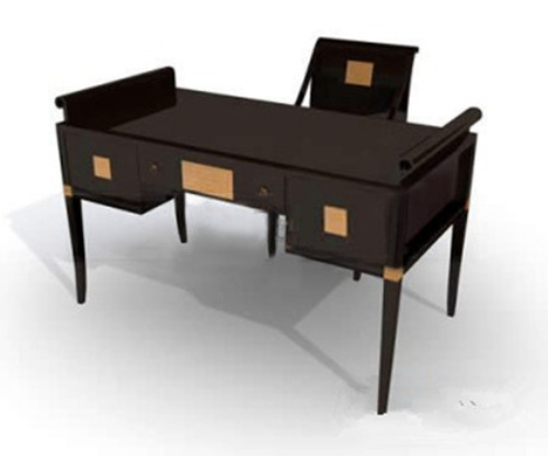 Black desk 3d model