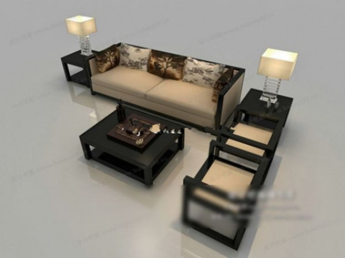 Black and white modern sofa model