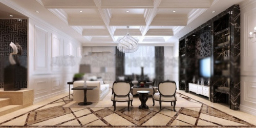 Luxury living room 3d model