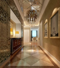 High-end European-style hall scene model