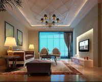 Modern European living room scene model